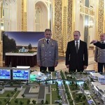Путину показали макет военного технополиса, где есть его предвыборный билборд